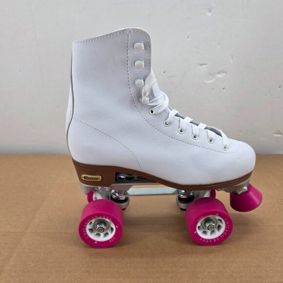 Chicago women’s roller skates size 7 white with pink wheels - Picture 4 of 16